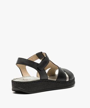 Sandales femme confort à semelle épaisse et scratch vue4 - GEMO (CONFORT) - GEMO