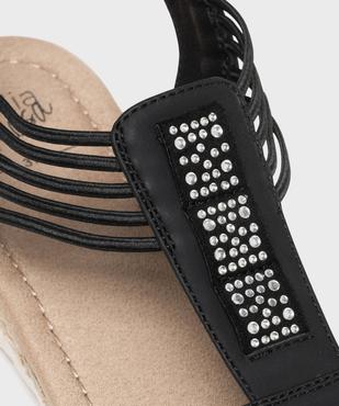 Sandales à petit talon compensé et brides élastiques femme - Emilia Rosa vue12 - EMILIA ROSA - GEMO