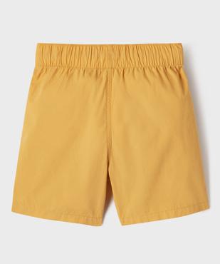 Short large en popeline de coton uni garçon  vue3 - GEMO (ENFANT) - GEMO