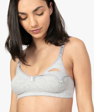 Soutien-gorge d'allaitement en coton biologique vue2 - GEMO 4G MATERN - GEMO