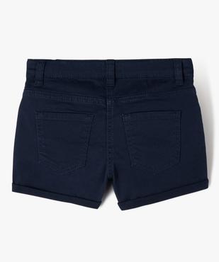 Short en coton stretch avec revers fille vue3 - GEMO (JUNIOR) - GEMO