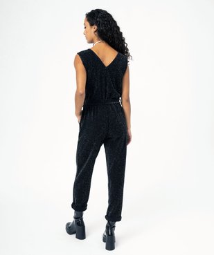 Combinaison pantalon pailleté avec haut cache-cœur femme vue4 - GEMO(FEMME PAP) - GEMO
