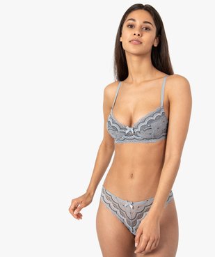 Soutien-gorge à armatures forme corbeille en dentelle vue8 - GEMO(HOMWR FEM) - GEMO