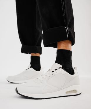 Baskets basses unies avec semelle à bulle d'air homme vue1 - 5 MILES - GEMO