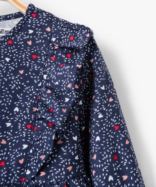 Blouse bébé fille imprimée avec volants sur le haut du buste vue2 - GEMO(BEBE DEBT) - GEMO