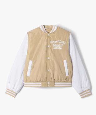 Blouson bomber bicolore fille - Camps United vue2 - CAMPS GEMO FOR GOOD - GEMO