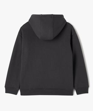 Sweat à capuche zippé avec doublure en sherpa garçon vue3 - GEMO (JUNIOR) - GEMO