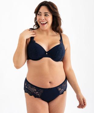 Soutien-gorge emboitant à armatures en dentelle femme grande taille vue3 - GEMO(HOMWR FEM) - GEMO