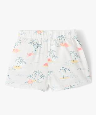 Short à pans en viscose imprimé bébé fille vue3 - GEMO 4G BEBE - GEMO