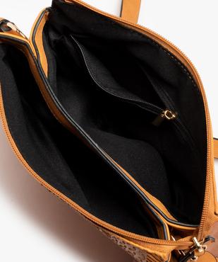 Sac femme avec devant embossé porté travers vue3 - GEMO (ACCESS) - GEMO