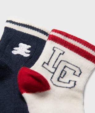 Chaussettes bicolores bébé garçon (lot de 2) - LuluCastagnette vue2 - LULUCASTAGNETTE - GEMO