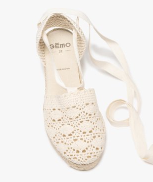 Sandales femme compensées dessus macramé uni vue5 - GEMO(URBAIN) - GEMO