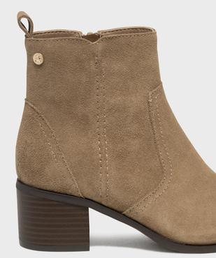 Boots à talon dessus cuir femme - LuluCastagnette vue6 - LULUCASTAGNETTE - GEMO