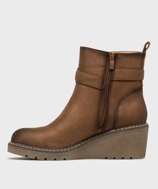 Boots zippées à talon compensé femme vue3 - VALENTINA BALDANO GEMO FORGOOD - GEMO