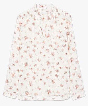 Blouse femme fluide à motifs et col v à boutons vue4 - GEMO(FEMME PAP) - GEMO