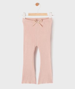 Pantalon en maille côtelée coupe flare bébé fille vue1 - GEMO(BEBE DEBT) - GEMO