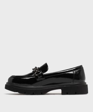 Mocassins chunky vernis à épaisse semelle crantée femme vue3 - 5 MILES - GEMO