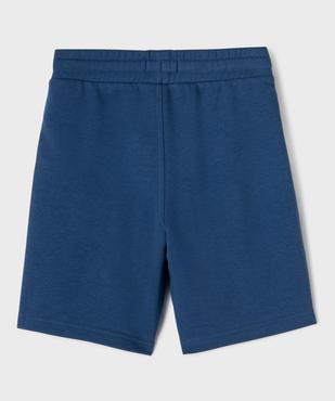 Bermuda en maille French Terry avec ceinture ajustable garçon vue3 - GEMO 4G GARCON - GEMO