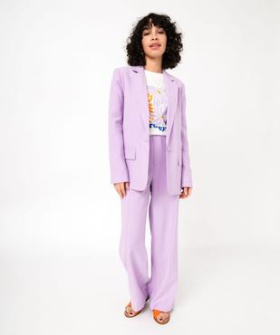 Pantalon large avec surpiqûre sur l’avant femme vue6 - GEMO(FEMME PAP) - GEMO