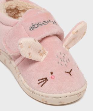 Chaussons forme lapin avec doublure chaude bébé fille - Absorba vue5 - ABSORBA - GEMO