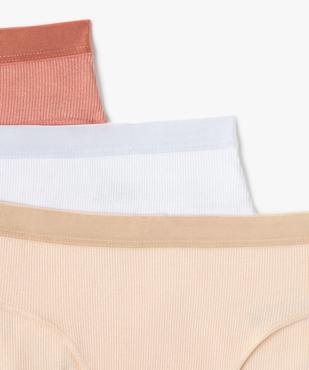 Culottes unies avec ceinture satinée fille (lot de 3) vue2 - GEMO 4G FILLE - GEMO