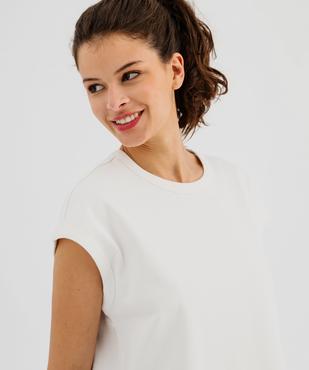 Tee-shirt sans manches en maille côtelée coupe oversize femme vue2 - GEMO 4G FEMME - GEMO
