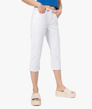 Pantacourt femme en toile 5 poches vue1 - GEMO (JEAN) - GEMO