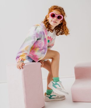 Blouson coupe-vent et déperlant à capuche tie-and-dye fluo fille vue6 - GEMO (ENFANT) - GEMO