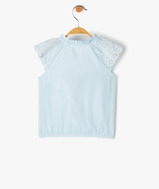 Blouse bébé fille sans manches avec épaules brodées vue3 - GEMO(BEBE DEBT) - GEMO