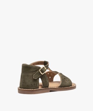 Sandales fille dessus cuir retourné à talon fermé – NA! vue4 - NA! - GEMO
