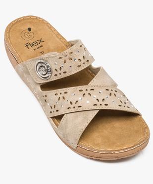 Sandales femme confort avec brides ornées de strass vue5 - GEMO (CONFORT) - GEMO