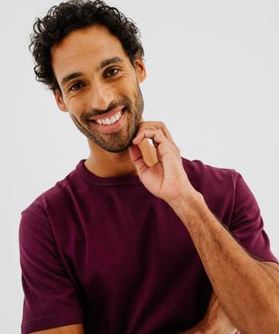 Tee-shirt manches courtes en coton uni homme vue2 - GEMO (HOMME) - GEMO