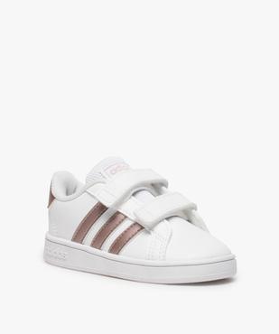 Baskets bébé fille à scratch Grand Court Adidas vue2 - ADIDAS - GEMO