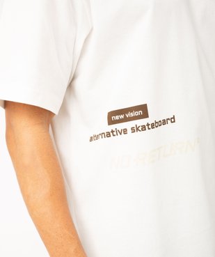 Tee-shirt manches courtes col rond imprimé skate homme vue6 - GEMO 4G HOMME - GEMO