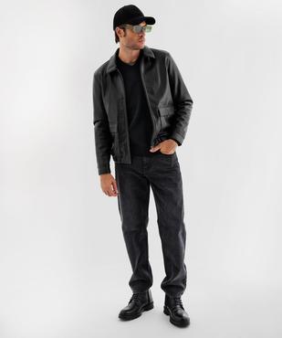 Pull fin à col V en coton homme vue8 - GEMO 4G HOMME - GEMO
