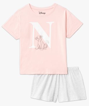 Pyjashort bicolore avec motif Le Roi Lion femme - Disney vue4 - ROI LION - GEMO
