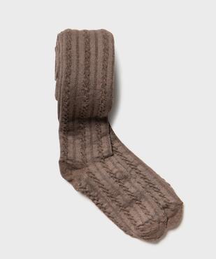 Collant chaud torsadé bébé fille vue1 - GEMO 4G BEBE - GEMO