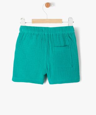Short en gaze de coton bébé garçon vue3 - GEMO(BEBE DEBT) - GEMO