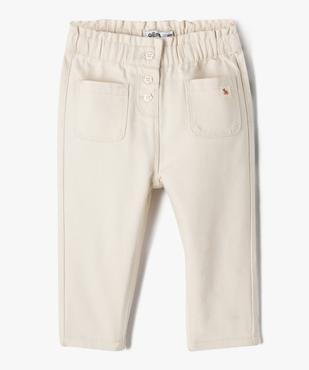 Pantalon bébé fille coupe carotte en denim coloré vue1 - GEMO 4G BEBE - GEMO