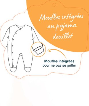 Ensemble 3 pièces spécial nuit bébé garçon vue6 - GEMO(BB COUCHE) - GEMO