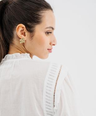 Blouse brodée à volants esprit bohème femme vue5 - GEMO(FEMME PAP) - GEMO