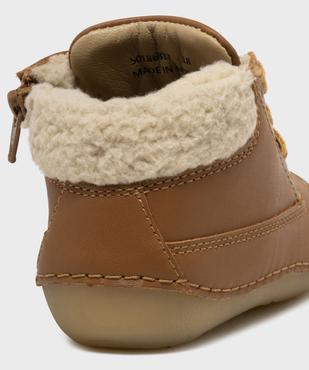 Chaussures premiers pas en cuir à scratch bébé garçon - Buggy Shoes vue6 - BUGGY - GEMO