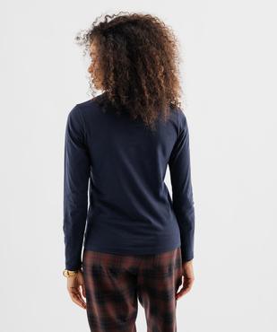 Tee-shirt col rond uni femme vue3 - GEMO(FEMME PAP) - GEMO