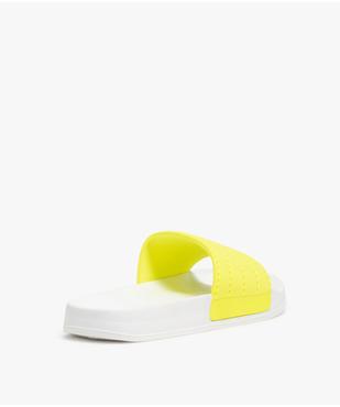 Mules de piscine femme à bandeau fluo vue4 - GEMO (PLAGE) - GEMO