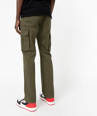 Pantalon cargo en coton stretch homme vue3 - GEMO 4G HOMME - GEMO