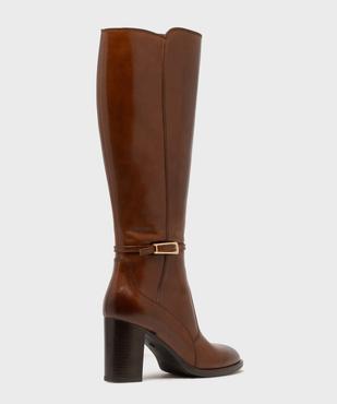 Bottes à talon en cuir look cavalières femme - Tanéo vue4 - TANEO - GEMO