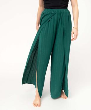 Pantalon de plage femme ouvert sur l’avant vue1 - GEMO 4G FEMME - GEMO
