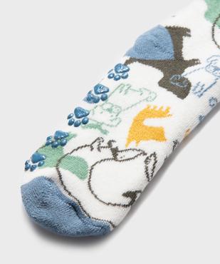 Chaussettes antidérapantes à motifs animaux garçon (lot de 2) vue3 - GEMO 4G GARCON - GEMO