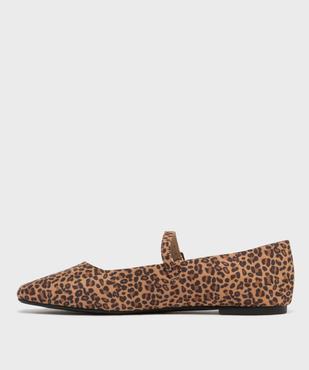 Ballerines en suédine à bout carré et bride femme - Follow Me vue3 - FOLLOW ME - GEMO