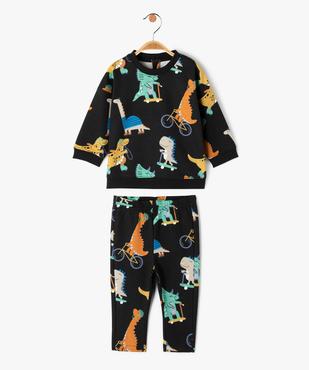 Ensemble 2 pièces en molleton doux imprimé sweat + legging bébé garçon vue1 - GEMO(BEBE DEBT) - GEMO